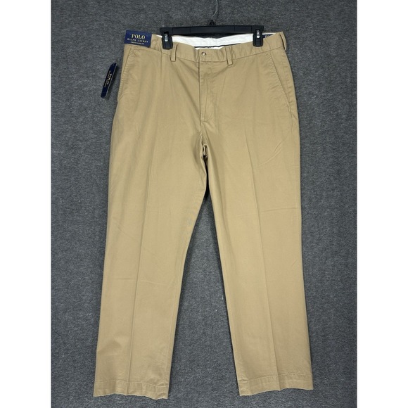 Polo Ralph Lauren Pants Mens 36x30 Tan Chino Stretch Classic Fit NWT